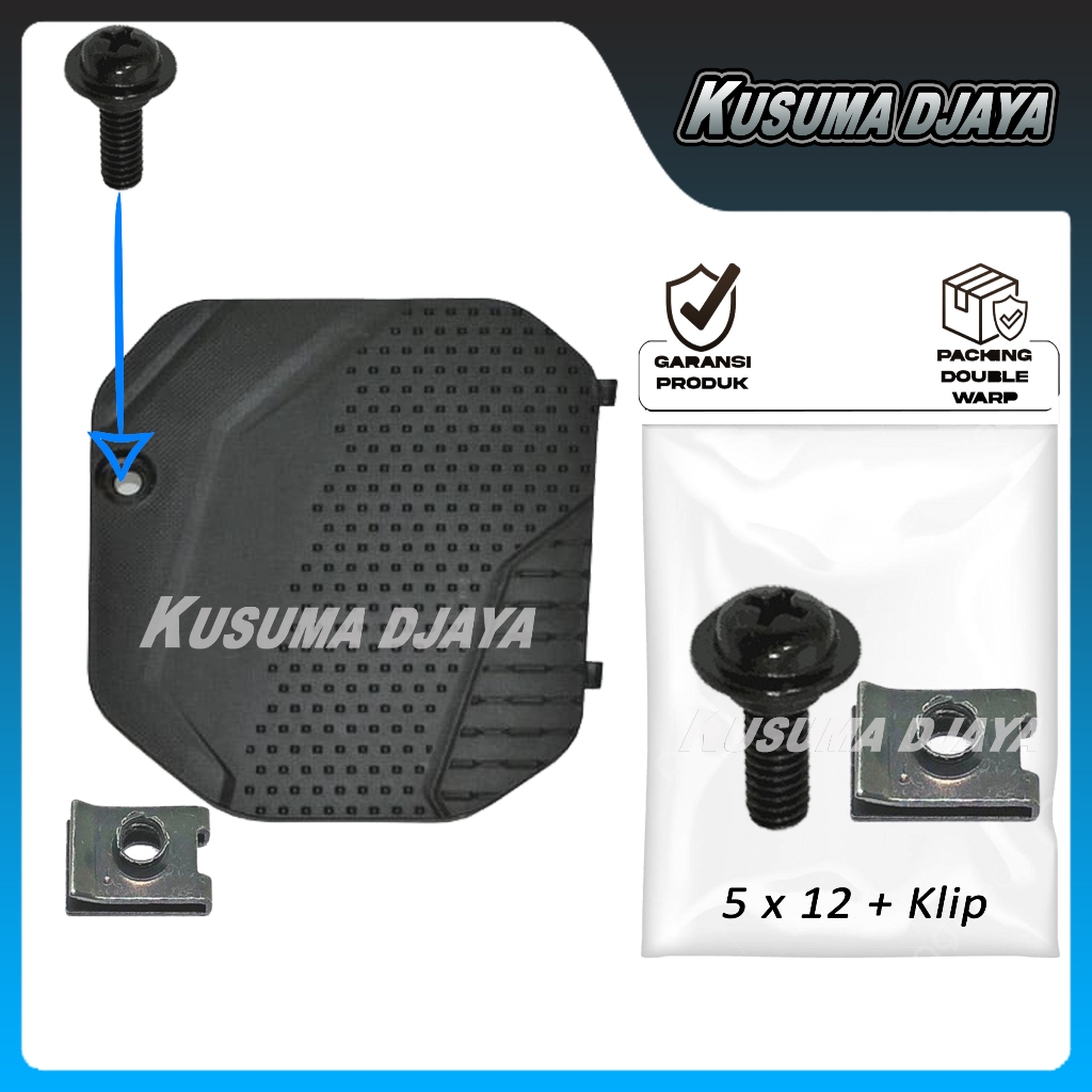 BAUD BAUT 5X12+KLIP TUTUP COVER AKI BEAT ESP 2017 - 2019 SATUAN