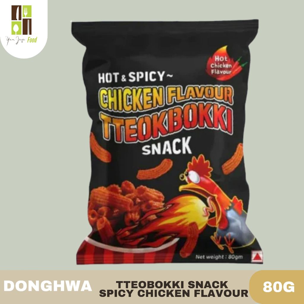 

Donghwa Tteobokki Snack Kemasan 80g / Rasa Hot Spicy Flavour / Snack Import Korea