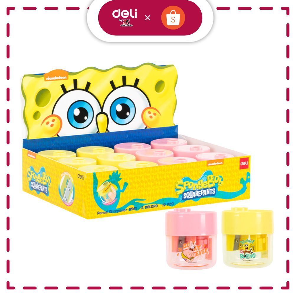 

Deli Rautan Pensil / Pencil Sharpner Kuning - Pink Spongebob Special Edition EH561