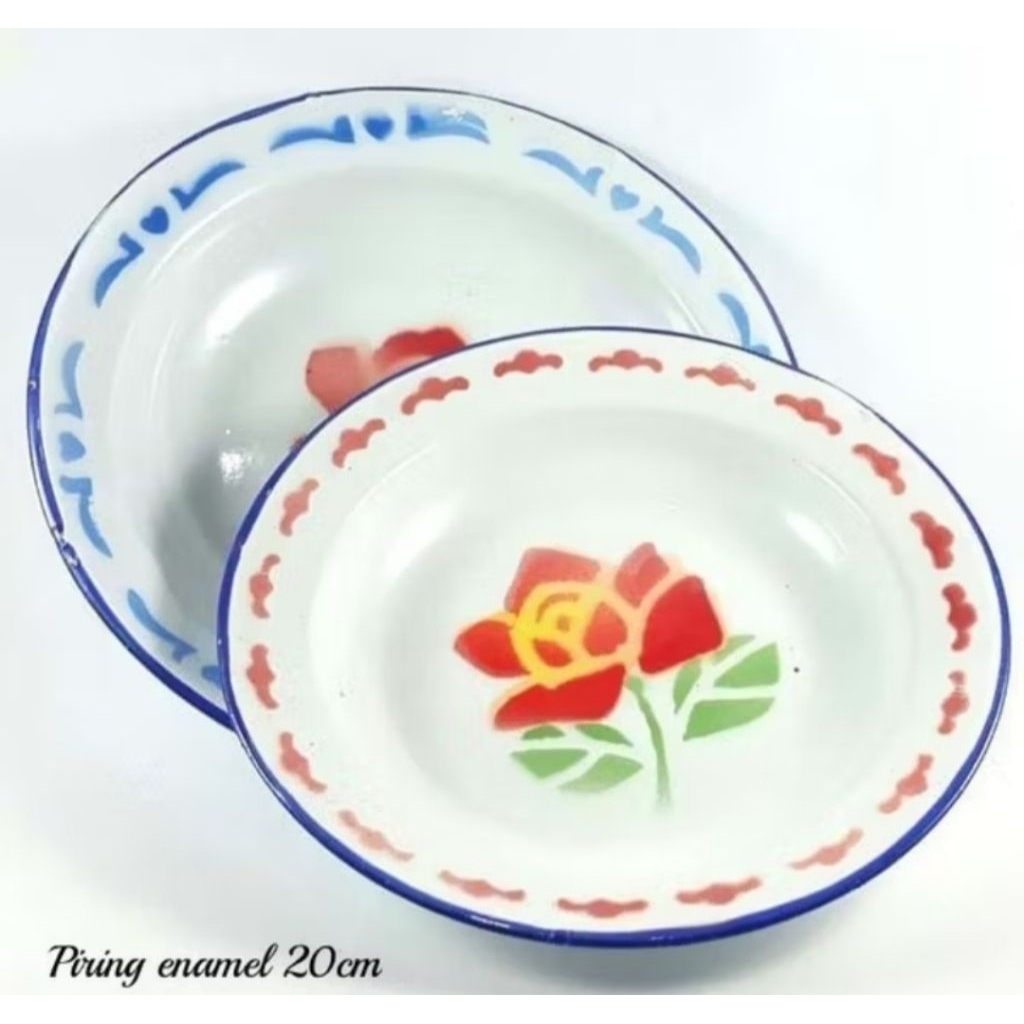 Piring Seng Piring Jadul Piring Antik Piring Vintage Piring Seng Enamel