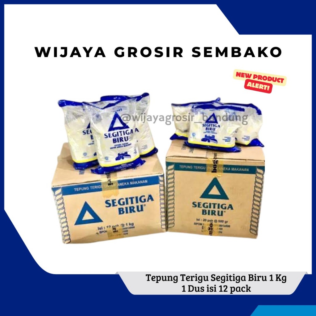 

Tepung Terigu Segitiga Biru BOGASARI Pack 1kg (1 Dus isi 12)