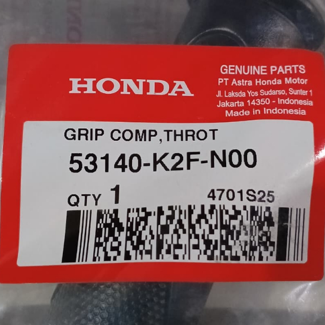 Handgrip Hand Grip Handvat Handfat Kanan Honda Scoopy K2F 2020 - 2024 53140 K2F N00