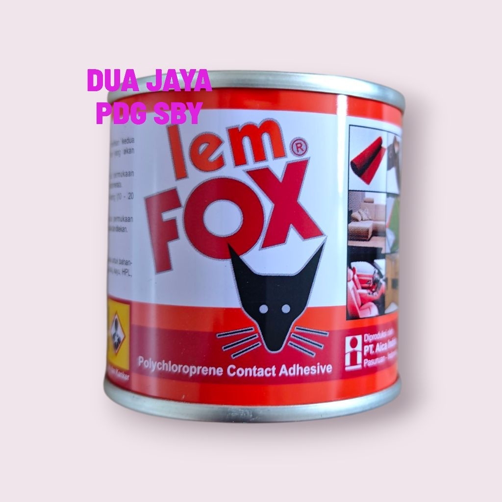 

Lem fox kuning 70g 70gr 70 gram adhesive kaleng untuk perekat HPL vynil vinil kayu serbaguna (FT)