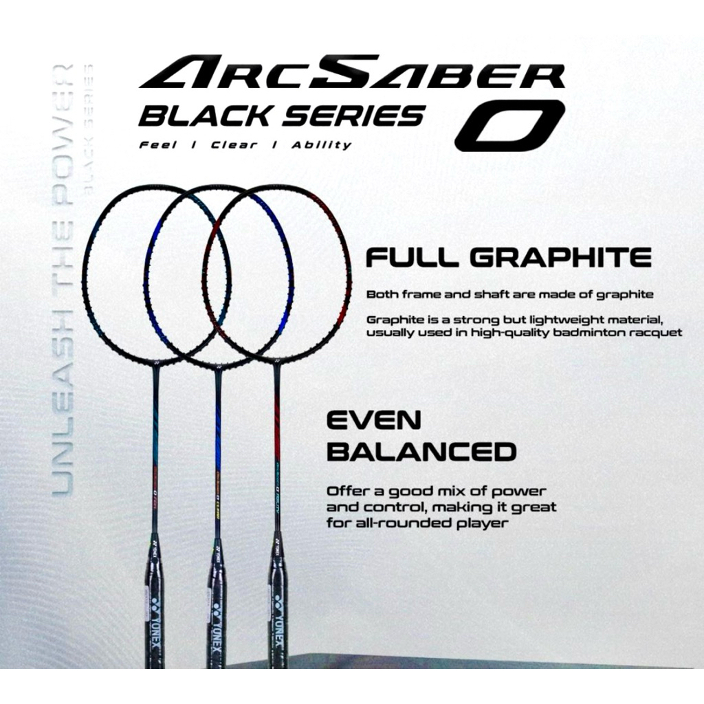 RAKET BADMINTON YONEX ARCSABER 0 BLACK EDITION