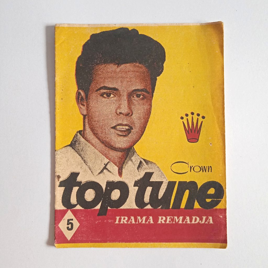 Antik Vintage Buku Musik Lagu Lama CROWN TOP TUNE IRAMA REMADJA No.5 1963 Utuh Layak Koleksi