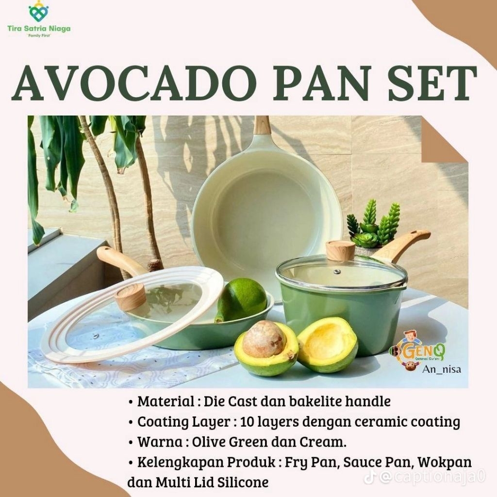 Avocado pan set ecoramic