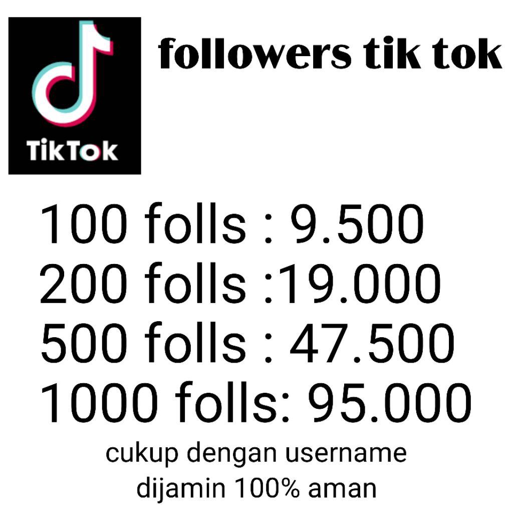 FOLLOWERS TIK TOK,jasa penambah followers tiktok