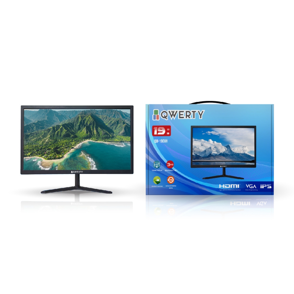 LED Monitor QWERTY 19" Inch HDMI VGA