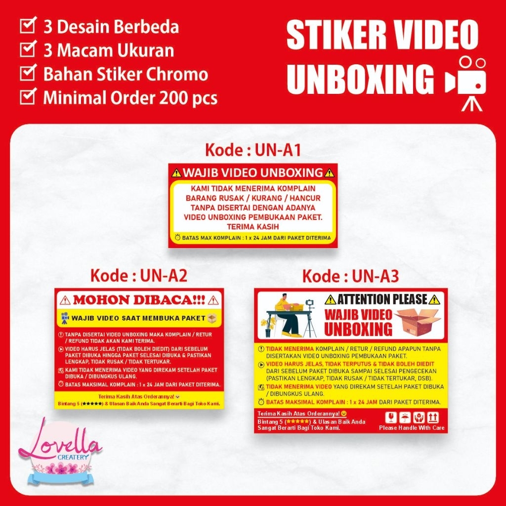 

STIKER WAJIB VIDEO UNBOXING