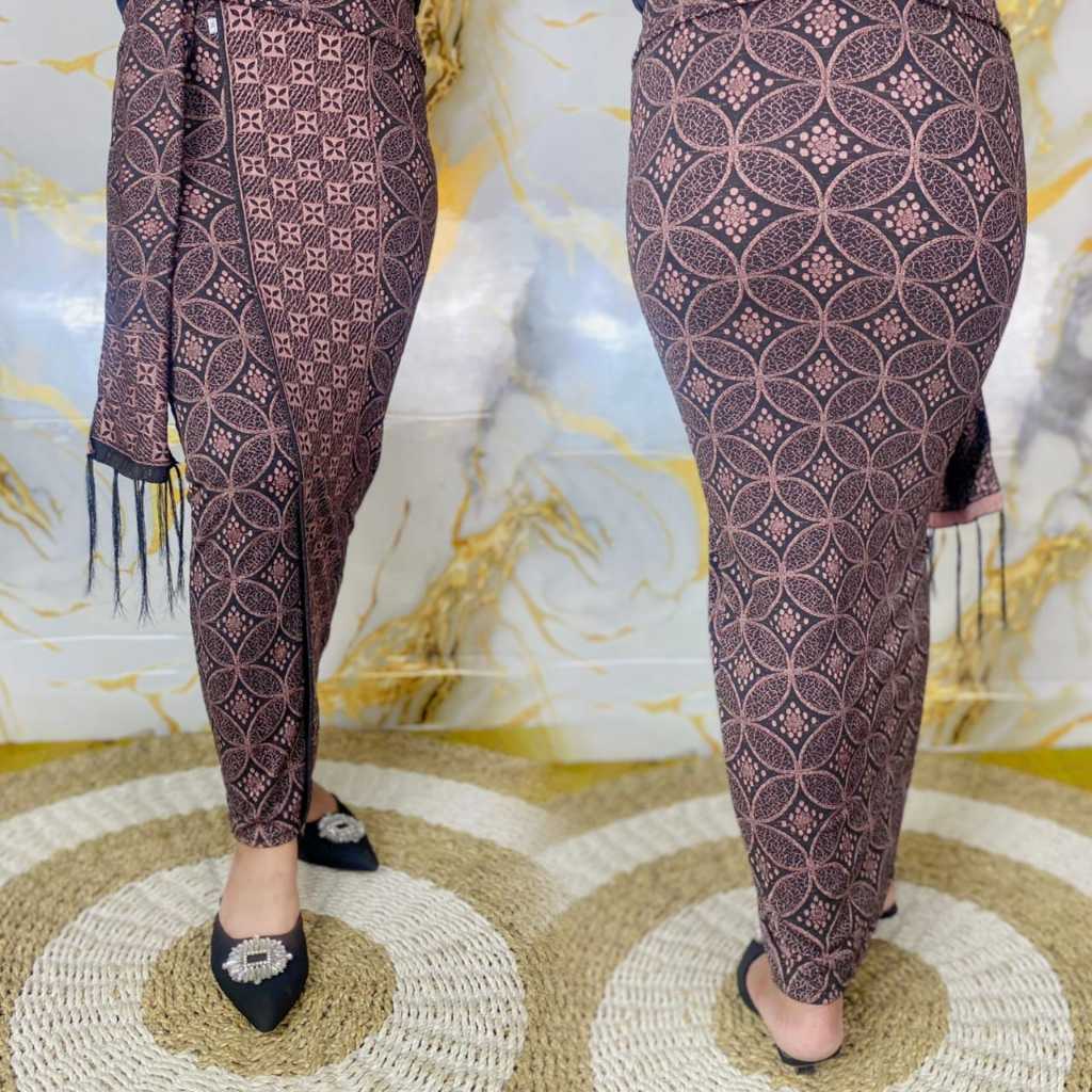 kamen jadi jaguar serat stretch set selendang