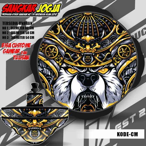 Stiker Decal Kandang Burung Bulat /Decal Sangkar Burung Bentuk Bulat motif Ready Stok Kode CM