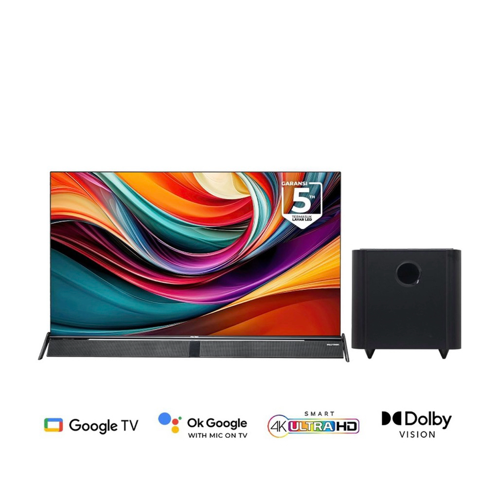 Led Polytron 50 inch 4K Google tv sound bar PLD50BUG5058 PLD-50BUG5058