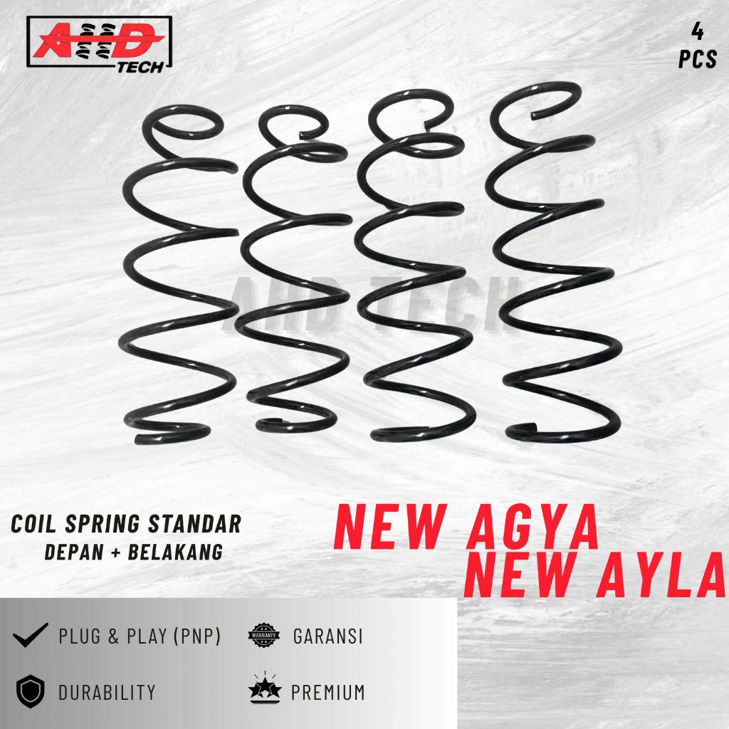 PER KEONG MOBIL [DEPAN+BELAKANG] AGYA / AYLA || COIL SPRING TOYOTA AGYA / DAIHATSU AYLA [4 PCS]