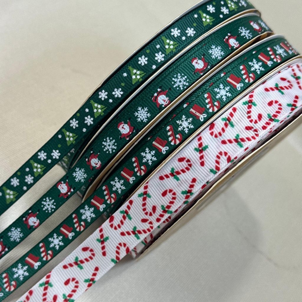 

10 Yard - Pita Natal Kado 9 mm & 1.9 cm - Tali Souvenir Hampers Versi Natal