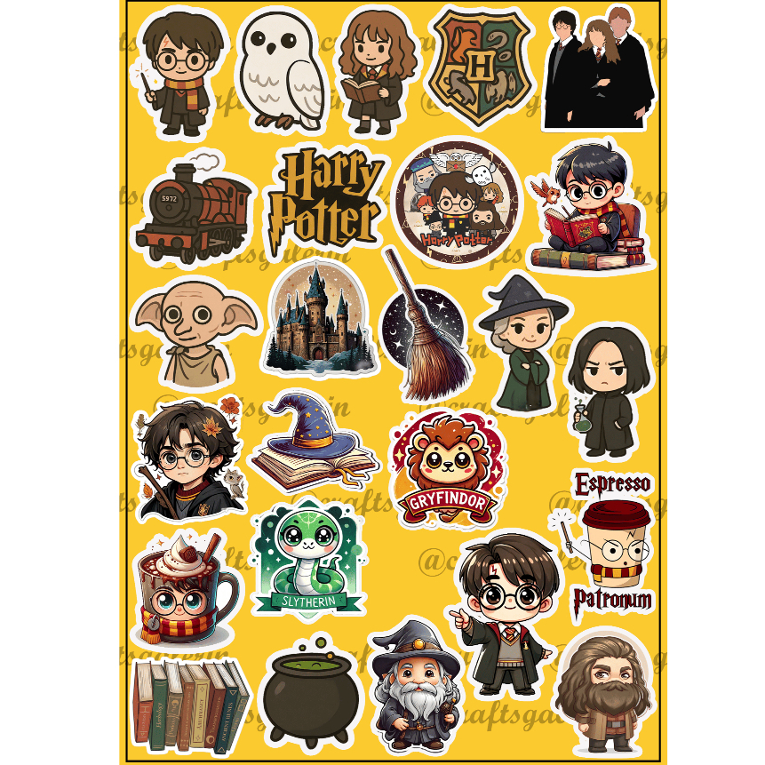 

(25 PCS) STICKER CUTTING HARRY POTTER WATERPROOF | STIKER HARRY POTTER