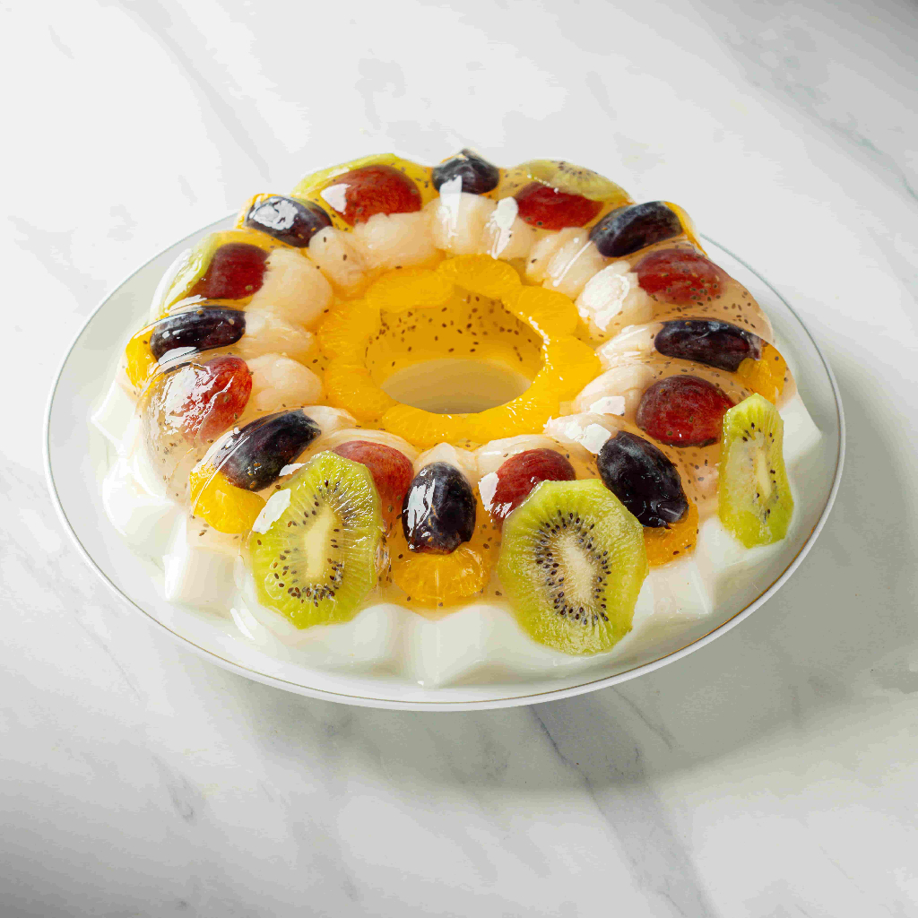 

Fruits & Jelly Pudding with Oatmilk Vla
