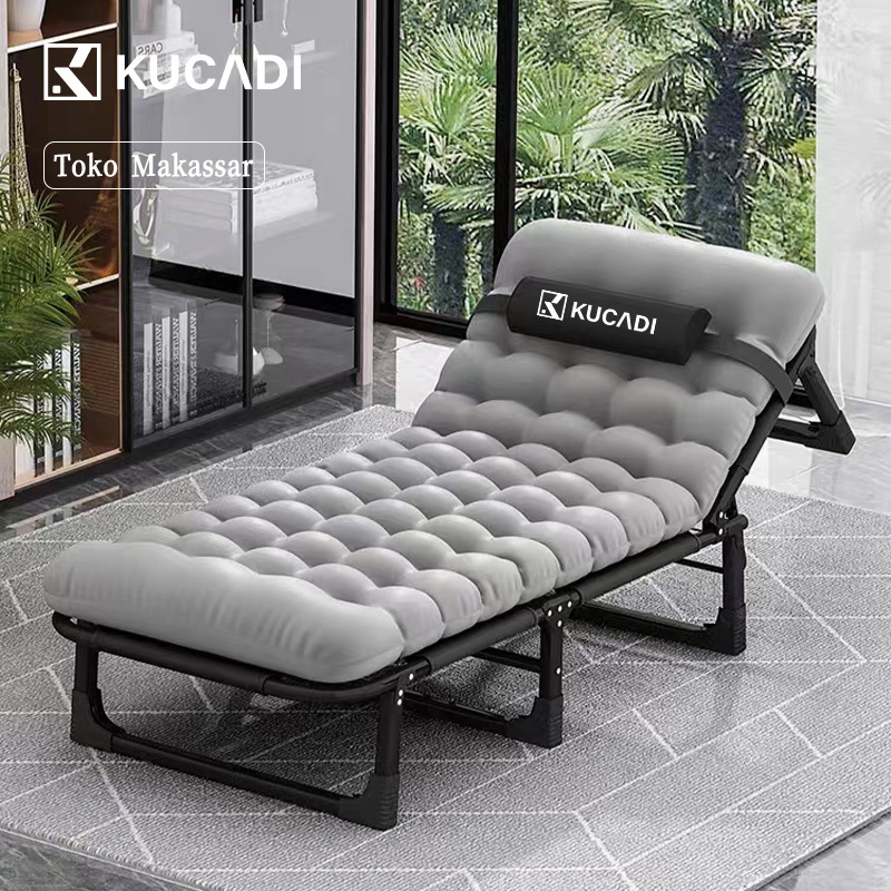 [Pengiriman dari Makassar ] KUCADI Tempat Tidur Lipat Kursi Malas Folding Bed Kursi Santai Lipat [Ga