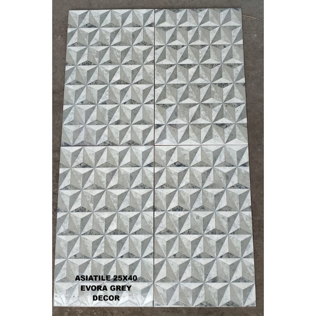 KERAMIK DINDING GLOSSY 25X40 ASIA TILE EVORA GREY DECOR KW B KERAMIK DINDING 25X40 KERAMIK DINDING K