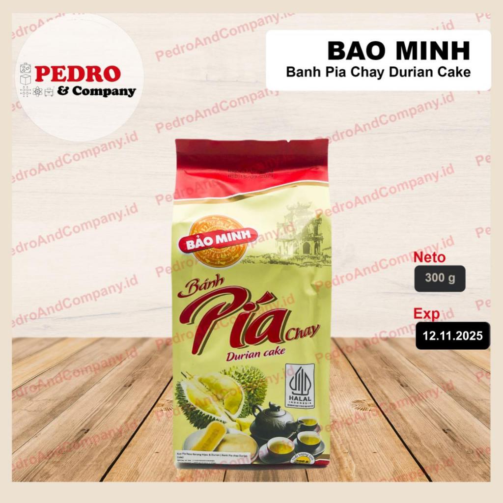 

Bao Minh kue Banh Pia Chay Durian Cake 300 gram isi 6 pc halal kue pia rasa duren kacang hijau