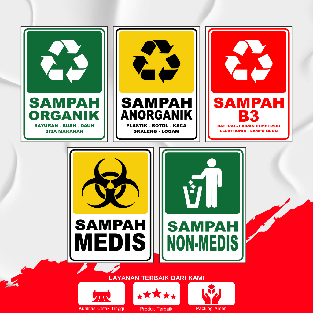 

Stiker Penanda Tempat Sampah anti air dan awet