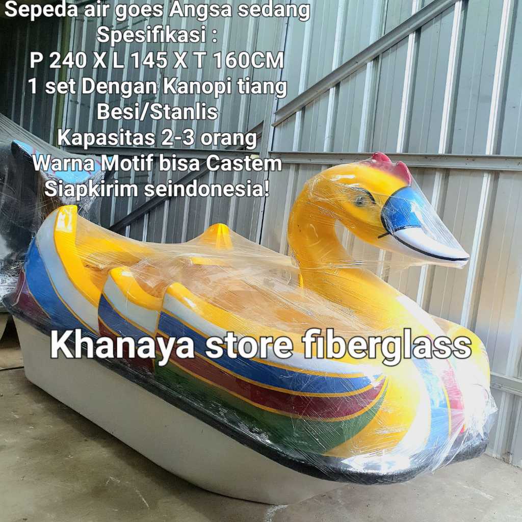 Mainan Sepeda angsa air Fiberglass,Perahu wisata,perahu bebekkan fiberglass model baru
