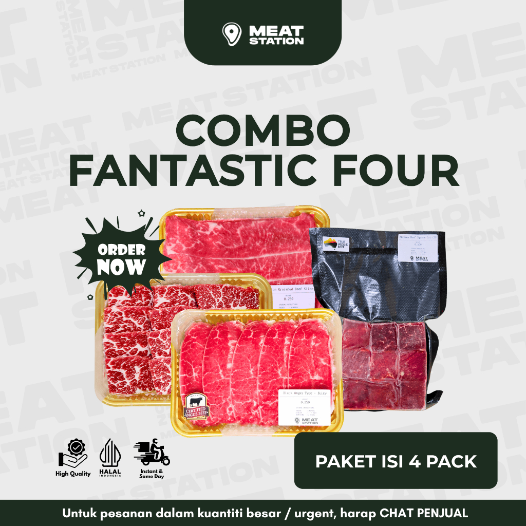 

COMBO Fantastic Four 4pack & 4 item Produk / Slice / Yakiniku/ Square Cut