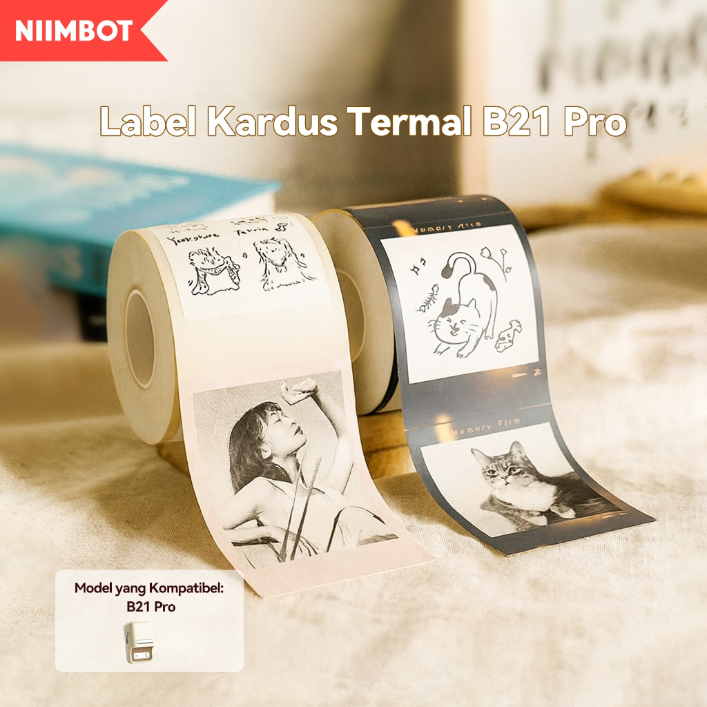 

NIIMBOT B21 Pro Kertas foto khusus printer Kertas foto tahan air HD, pencetakan kering instan