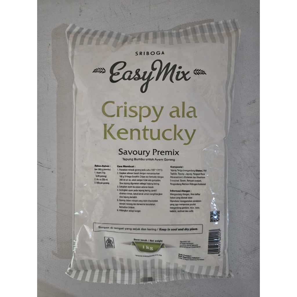 

Sriboga EasyMix Crispy ala Kentucky 1kg | Tepung Bumbu Ayam Goreng Renyah