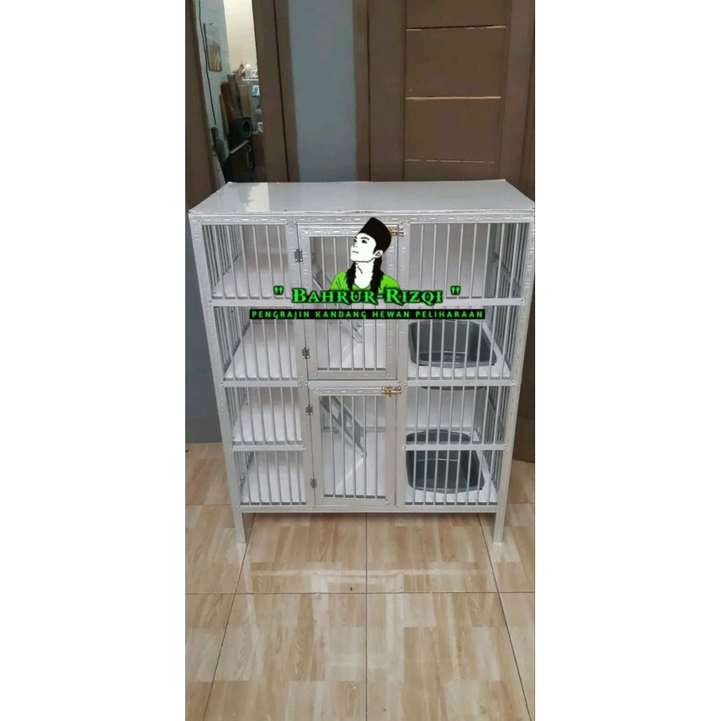 kandang kucing 2 kamar