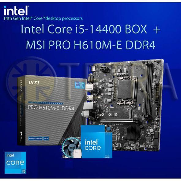 [BUNDLE] Intel Core i5-14400 BOX +  MSI PRO H610M-E DDR4 Motherboard