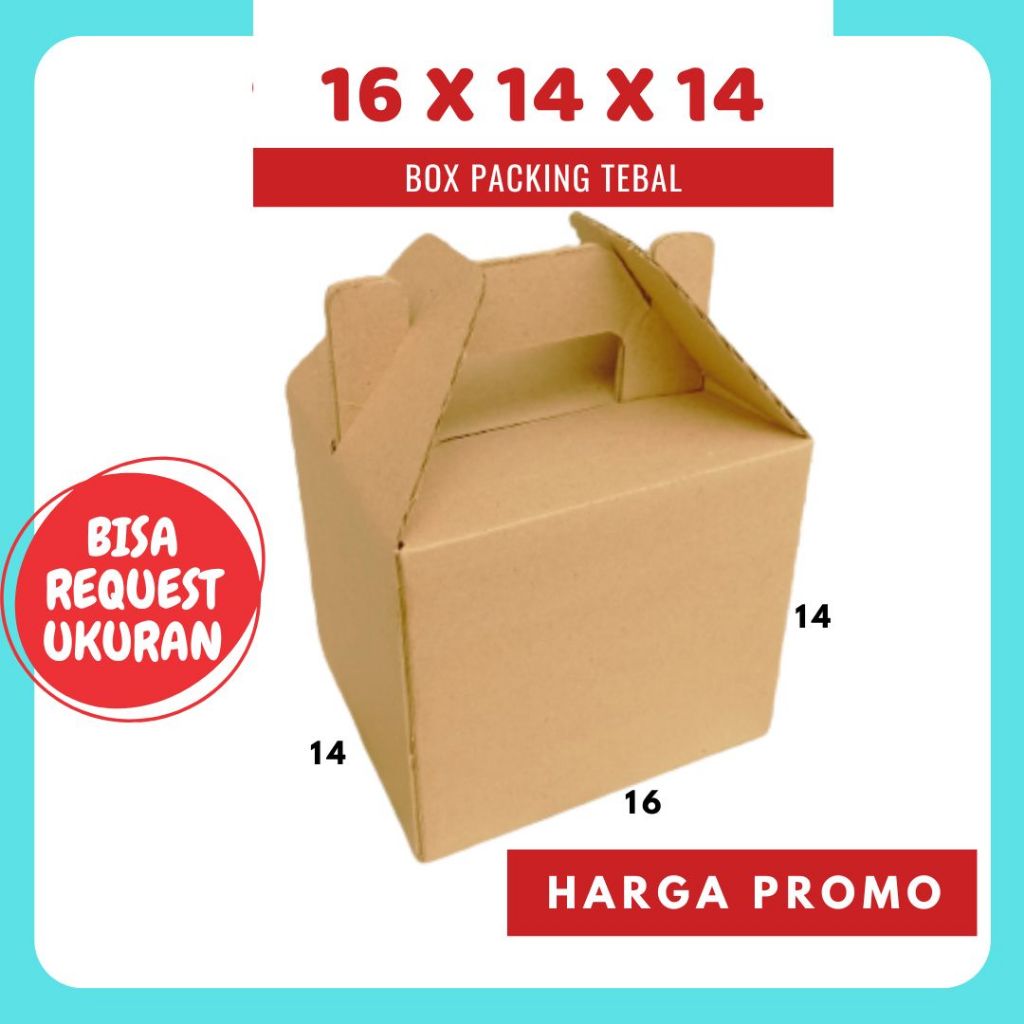 

Kardus Jinjing 16x14x14 Gable Box Dus packing kotak kemasan karton Souvenir Hampers