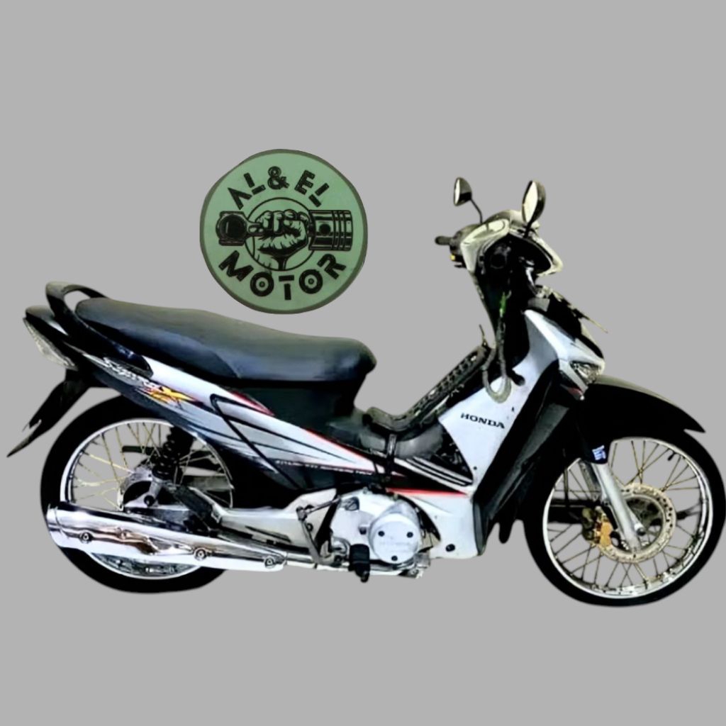 Striping Lis Les Body Motor Honda Supra X 125 D 2005 Hitam Silver