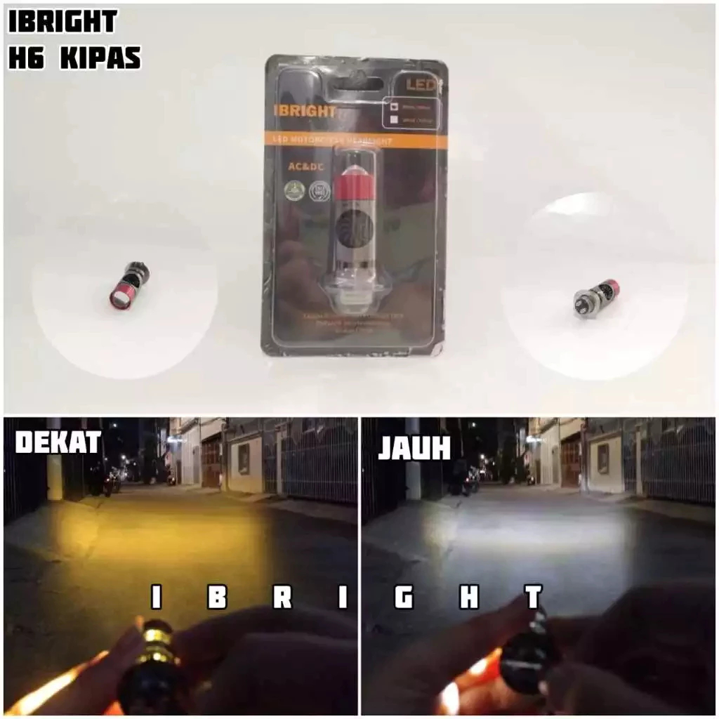 IBRIGHT H6 KIPAS - Lampu Utama H6 LED