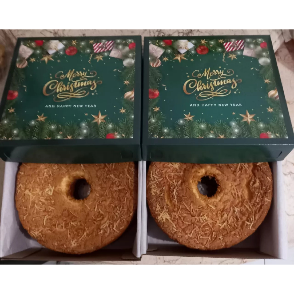 

Box Cake Natal 22x 22 x 10 Motif Natal Christmas