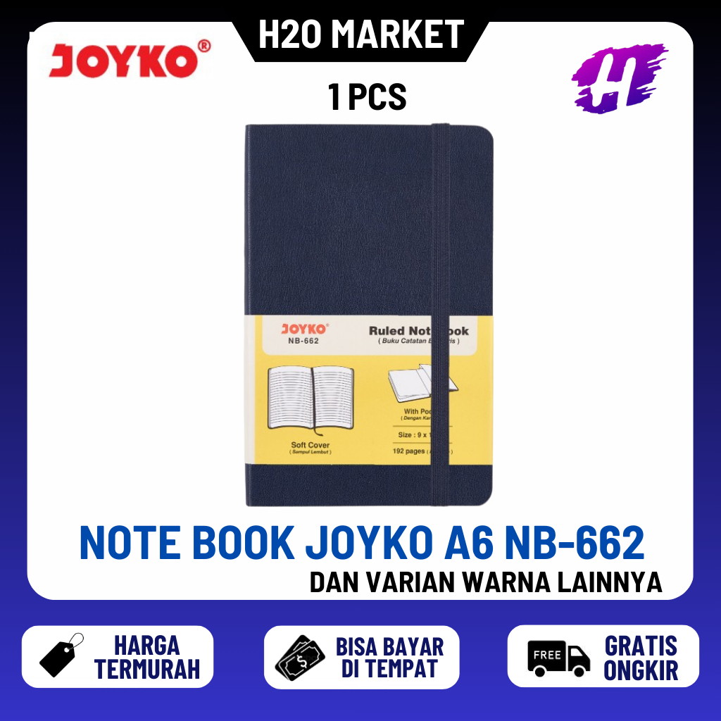 

❤️H2O❤️ Buku Tulis/ Note Book A6 Joyko NB-662