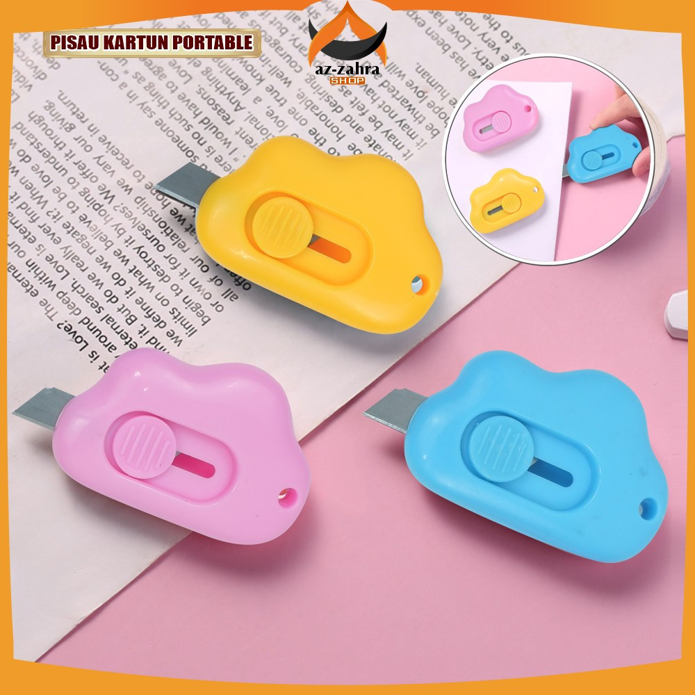 

Pisau Cutter Mini Portable Bentuk Awan / Pisau Cutter Mini Alat Bantu Potong Kertas / Alat Tulis Kantor Pisau Kartun Model Awan Impor Az Zahra Shop C953