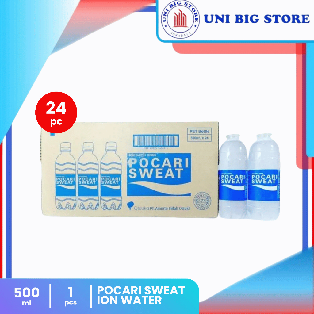 

Pocari Sweat Drink 500 mL x 24 bOTOL DUS Ion Supply Minuman
