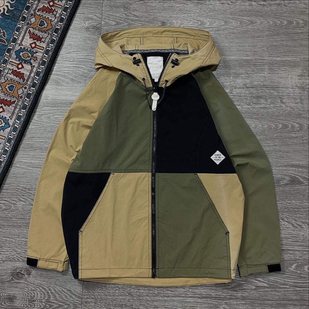 POWER TO THE PEOPLE COLORBLOCK HOODED JACKET