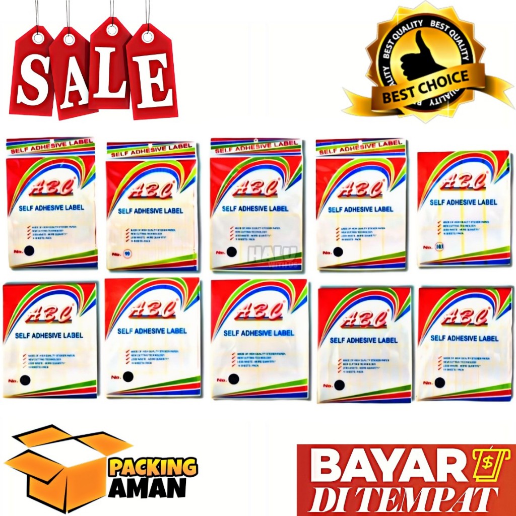 

(BISA COD) PROMO 10 Pcs Sticker Label ABC Self Adhesive Label / Label 99 / Label 103 / Label 112 / Label 121 / Label Undangan