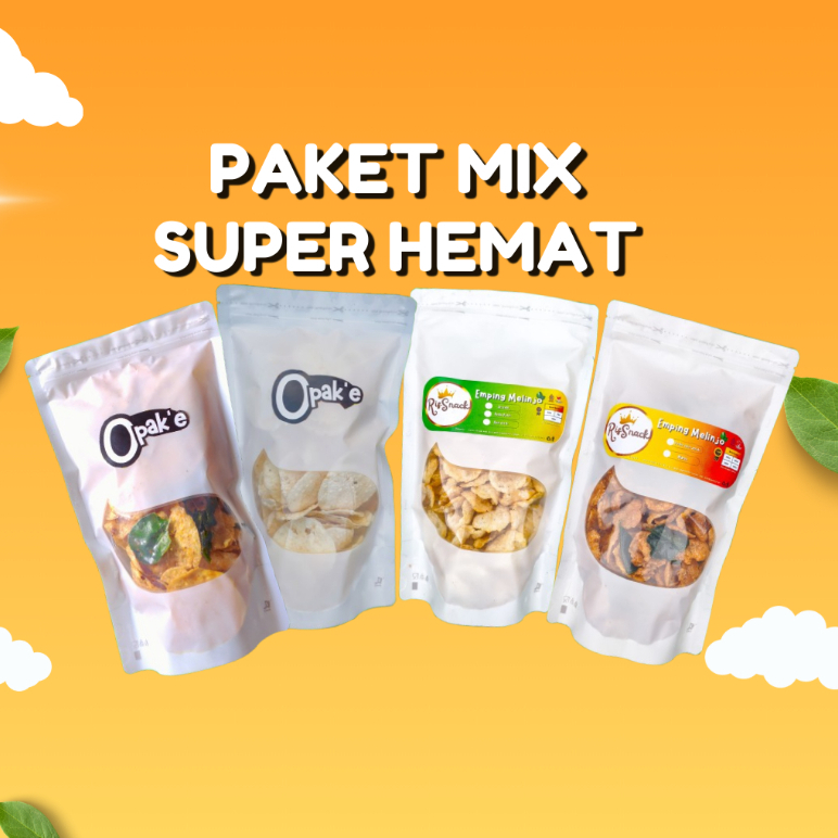 

PAKET MIX SUPER HEMAT MURAH EMPING MLINJO OPAK SINGKONG 4PCS