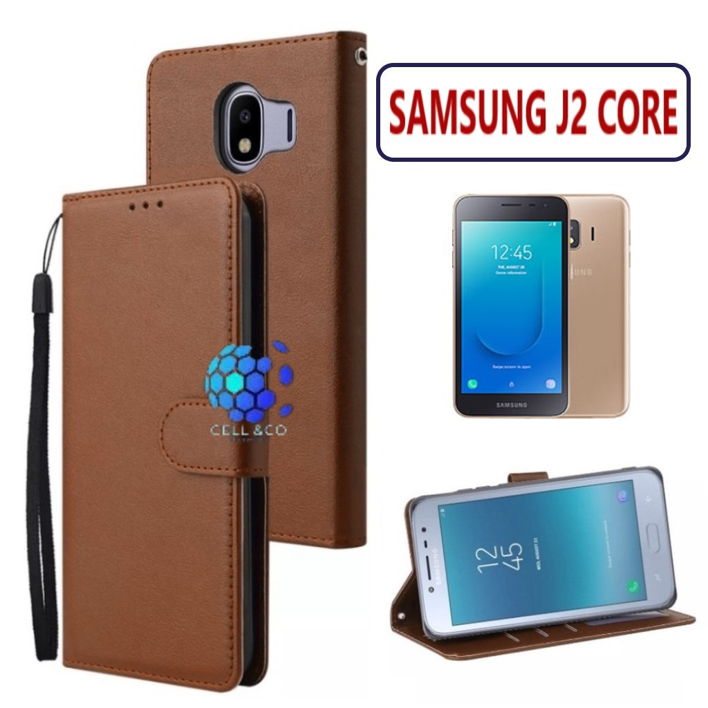 Case Type SAMSUNG J2 CORE FLIP LEATHER WALLET PREMIUM FLIP CASE BUKA TUTUP KESING HP CASING FLIP CAS