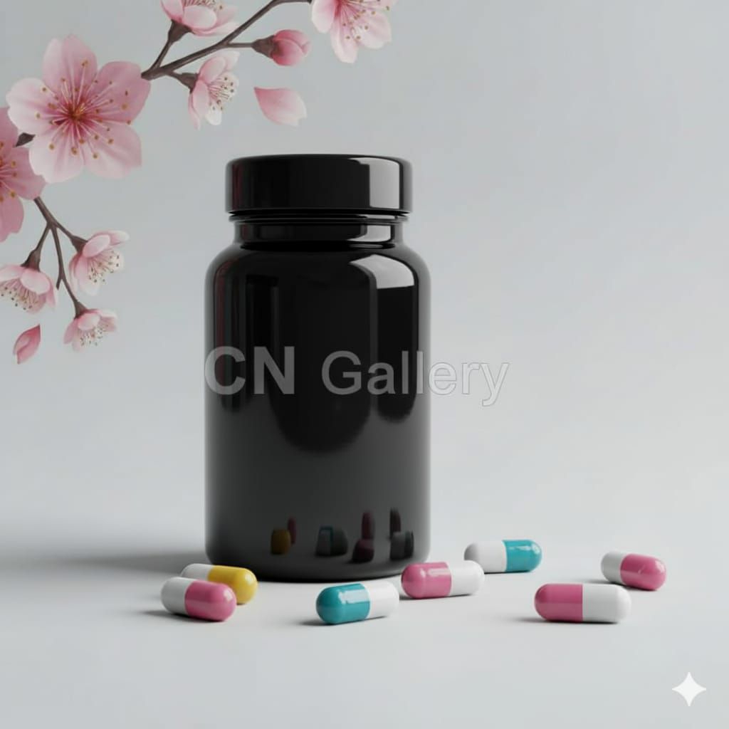 Botol Kapsul 135ml Hitam