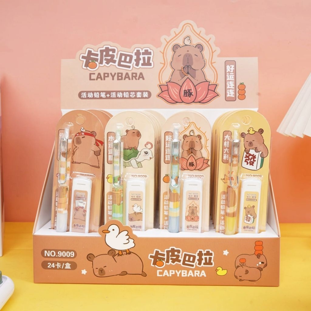 

PENSIL MEKANIK CAPYBARA 0.5mm + Refill / Pensil Cetek Lucu Karakter / Mechanical Pencil Isi Ulang