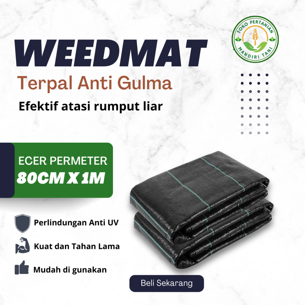 Weedmat Anti Gulma Lebar 80 cm - Terpal Ground Cover