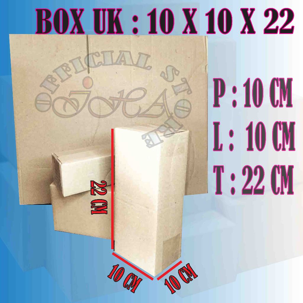 

Kardus ukuran 10x10x22 cm box packing murah dus paket