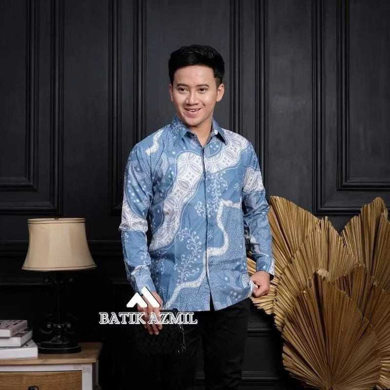 Kemeja Batik Pria Lengan Panjang Motif keren SIZE M L XL XXL