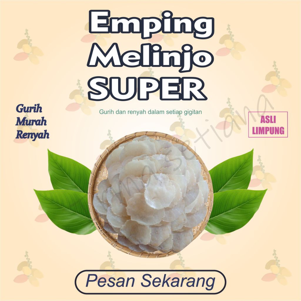 

Emping Melinjo Super Khas LIMPUNG berat 1 KG