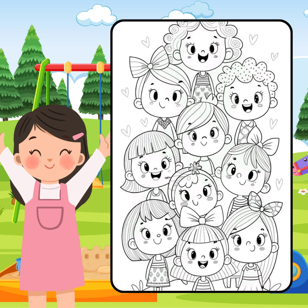 

Kertas Mewarnai tema girL part 2 Desain Lucu penghilang stress