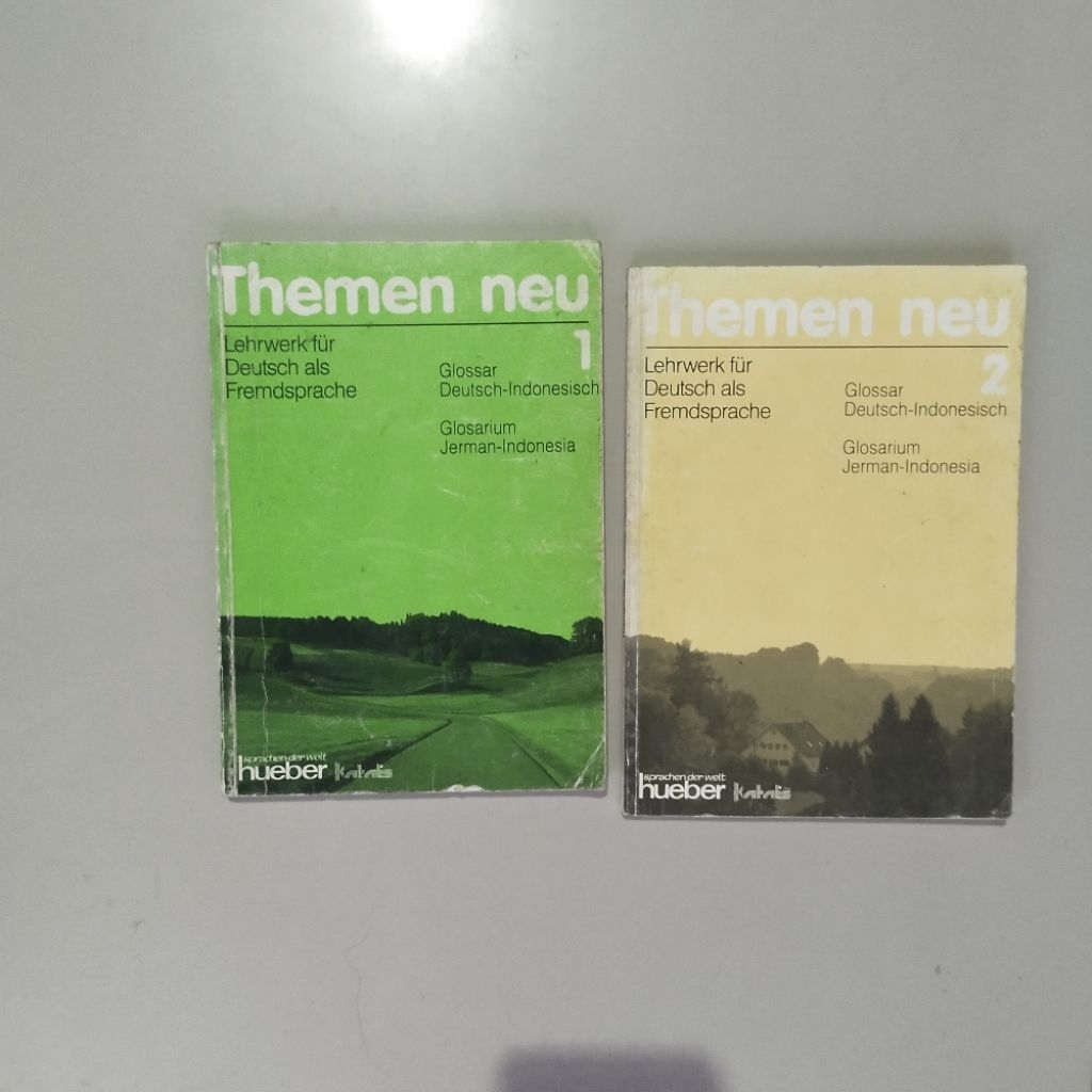 Paket 2 Buku Bahasa THEMEN NEU 1 dan 2 Glossar Deutsch - Indonesisch, Glosarium Jerman - Indonesia (