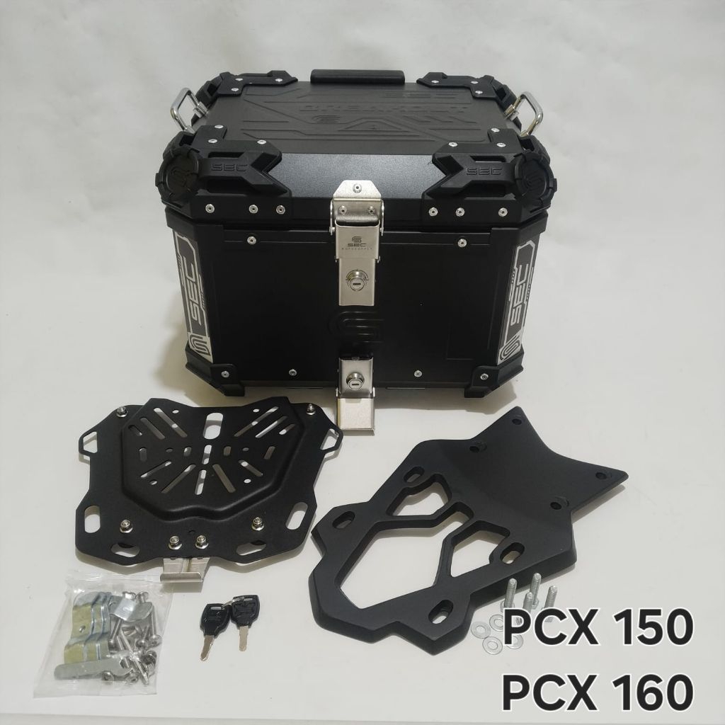 PAKETAN TOP BOX SEC BREAKOUT 45 LITER KOMPLIT BREKET BOX BINTANG PCX 150/PCX 160